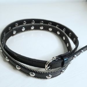 Rebecca Minkoff | Leather Studded Zipper Belt
